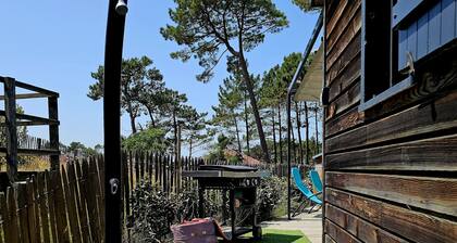 Chalet en pleine nature 300 mĂštres des plages