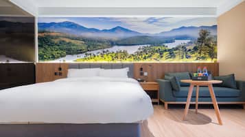 Kamar Single, pemandangan kota | Meja kerja, ruang kerja ramah laptop, dan Wi-Fi gratis