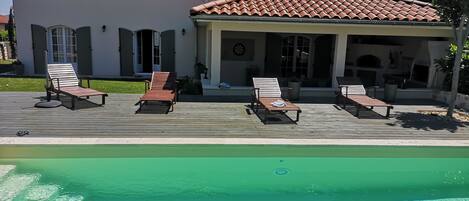 屋外プール、温水プール