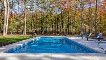 Piscina externa, piscina aquecida