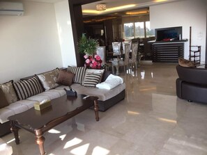 TV, offices - Deluxe 4 Bedroom 5 Bathroom Home With Panoramic Beirut and Ocean Views (Dahr El Souane)