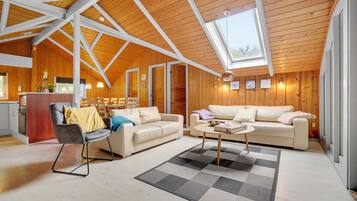 Televisión y chimenea