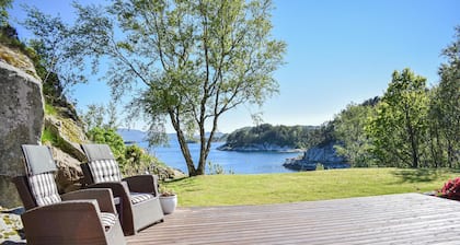 Nice home in Aksdal with house sea view