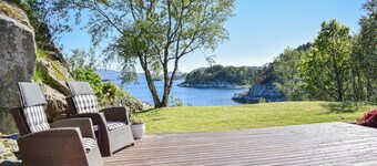 Nice home in Aksdal with house sea view