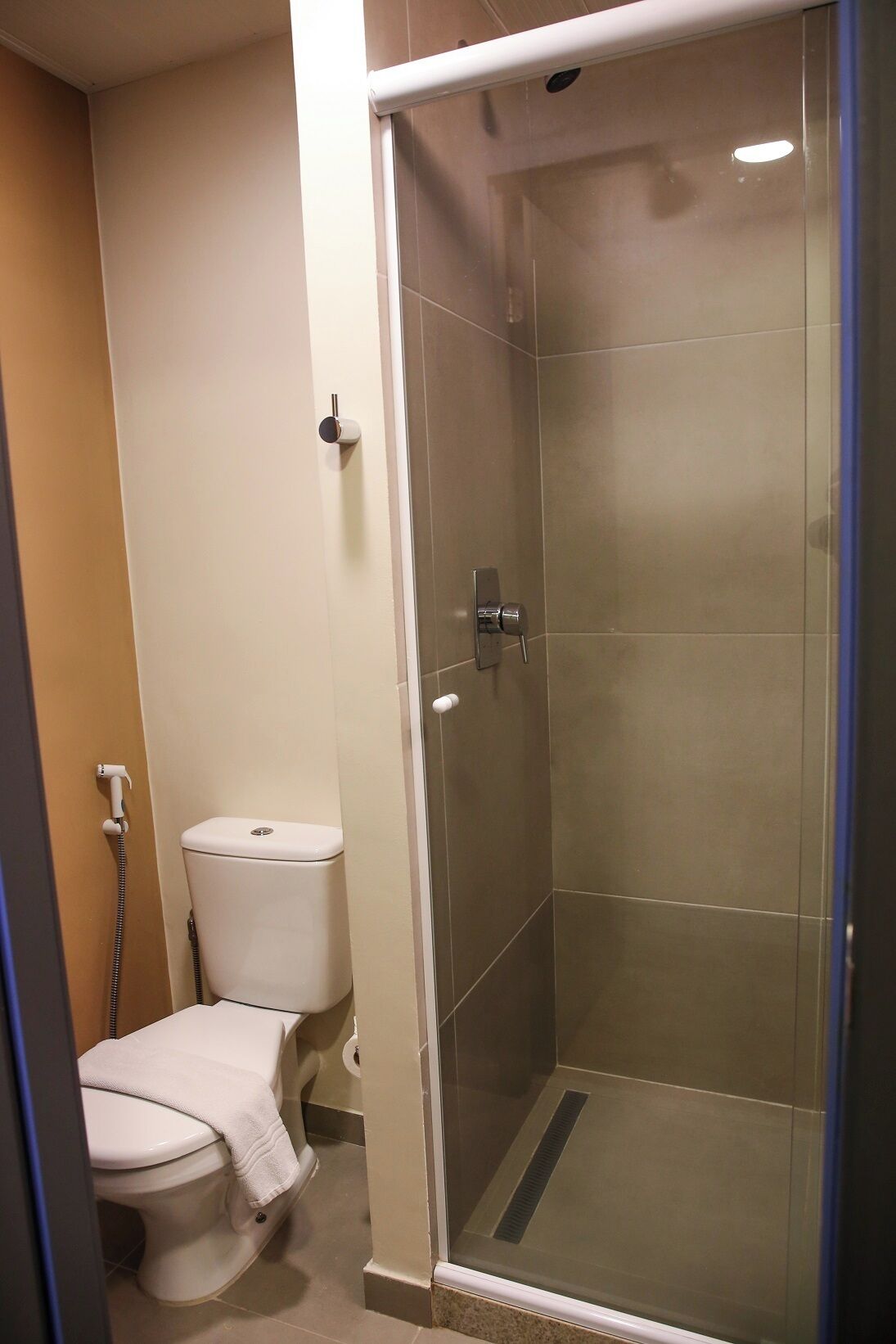 shower, eco-friendly toiletries, towels, soap