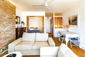 Apartment, 2 Bedrooms, Ocean View | Living area - Newly Renovated Beachfront Apartment Ideally Located in Penelope (Sitges)
