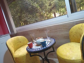 Vue depuis lâhĂ©bergement