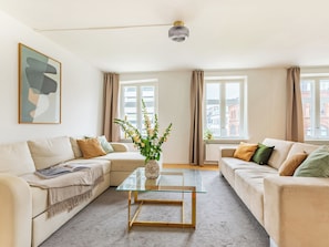 Apartment, 3 Bedrooms, Balcony, City View | Living room | TV - Regent 7 - Large 3 Bdr Apt With Balcony in City Centre (Copenhagen)