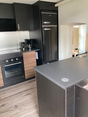 Fridge, oven, stovetop, dishwasher