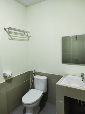 Shower, rainfall showerhead, slippers
