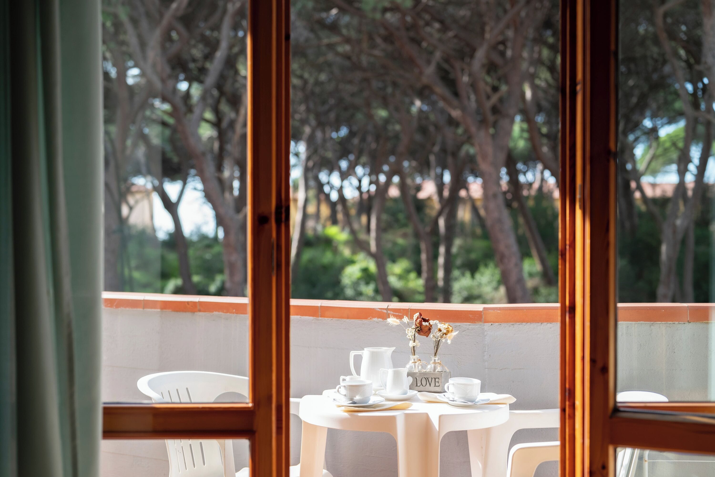 Chambre classique, 1 grand lit, balcon, vue sur le parc | Terrasse/patio