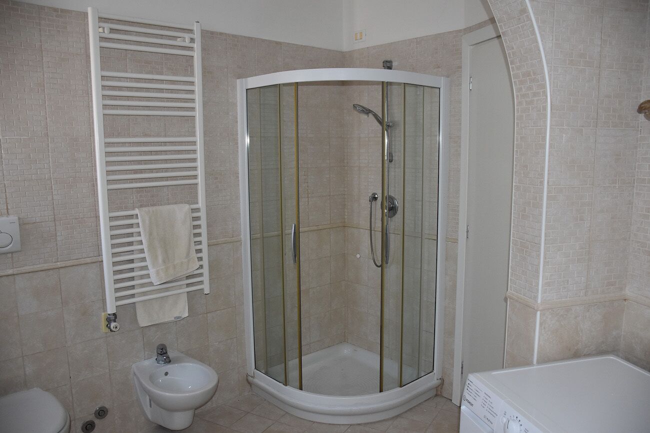 Bathtub, jetted tub, hair dryer, bathrobes