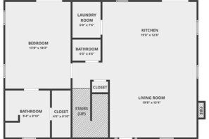 Floor plan - THREE BEARS CABIN, PRIVATE MOUNTAIN GETAWAY (Sautee Nacoochee)