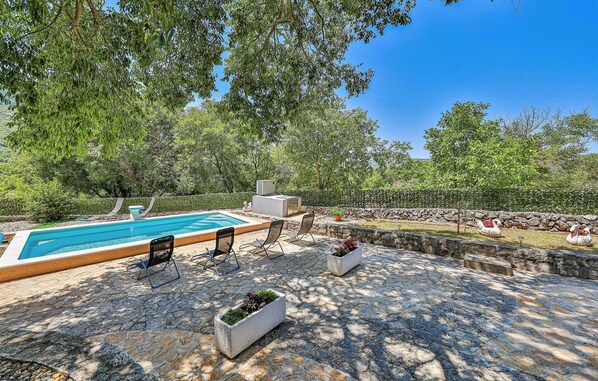 A heated pool