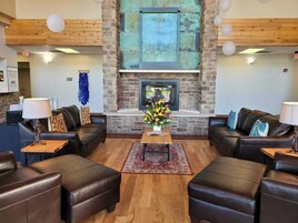 50-inch flat-screen TV with cable channels, TV