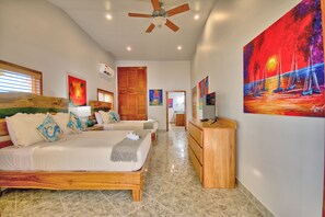 4 dormitorios, caja fuerte, tabla de planchar con plancha