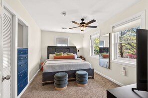 2 bedrooms, desk, iron/ironing board, travel crib - Walkable Inman Park Retreat by Beltline Krog & Eateries (Atlanta)