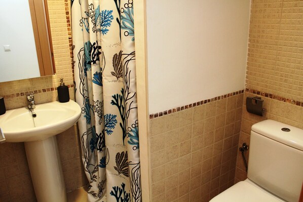 Baignoire, serviettes fournies