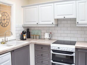 Dishwasher, high chair, cookware/dishes/utensils