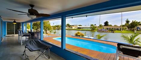 Outdoor pool, a heated pool