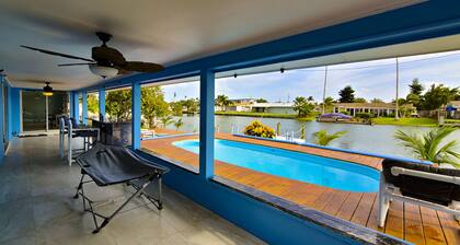 Cocoa Beach canal front heated pool villa