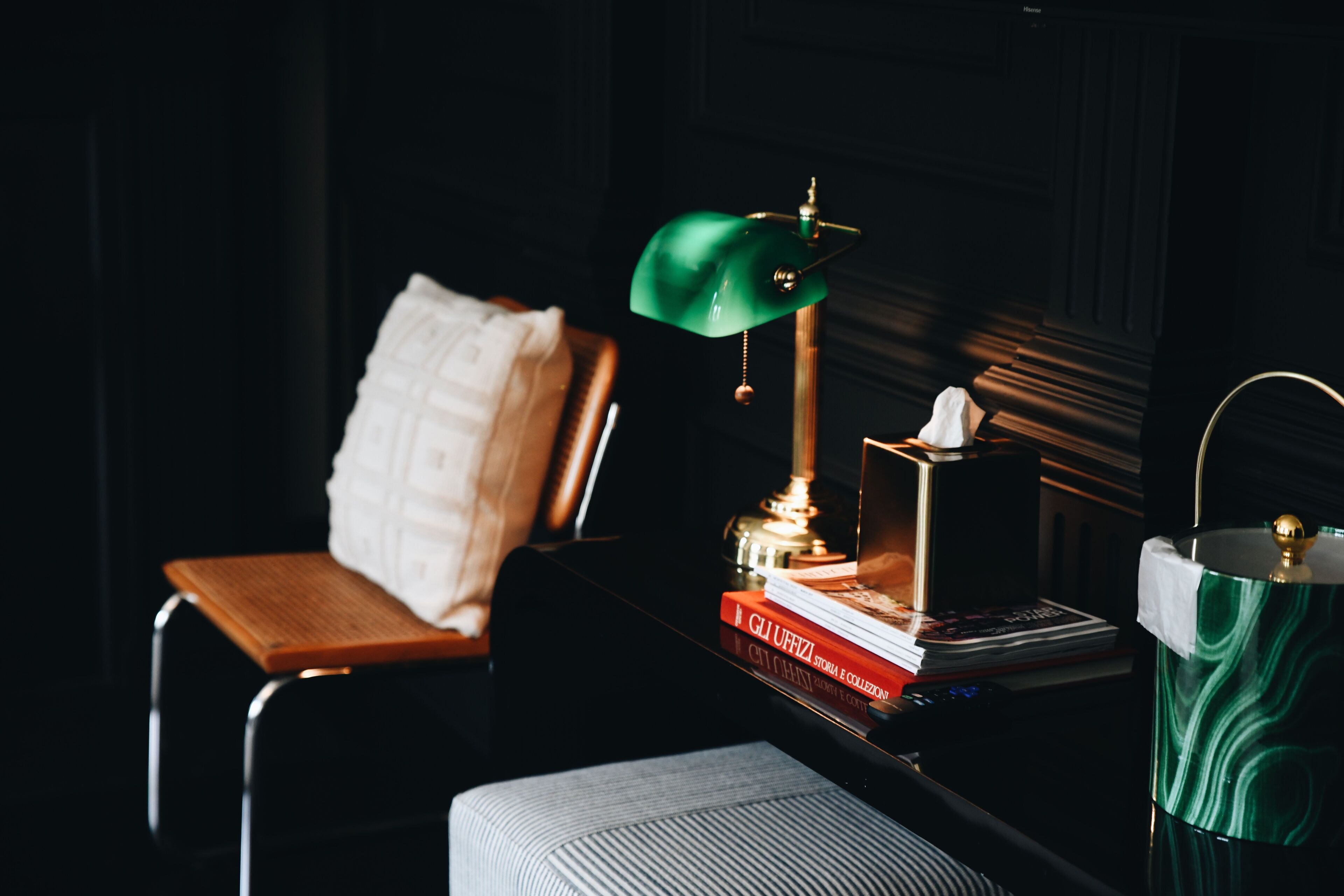 premium bedding, down duvets, memory-foam beds, blackout curtains