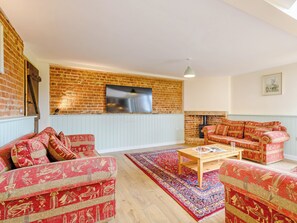 Fernseher, Kamin