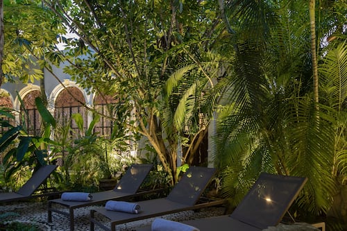 Outdoor pool, open 8:00 AM to 9:00 PM, sun loungers