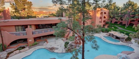 Outdoor pool, a heated pool