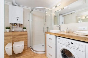 Shower, hair dryer