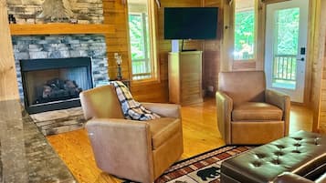 Smart TV, chimenea, videojuegos y reproductor de DVD
