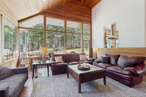 Fernseher, Kamin, Bücher