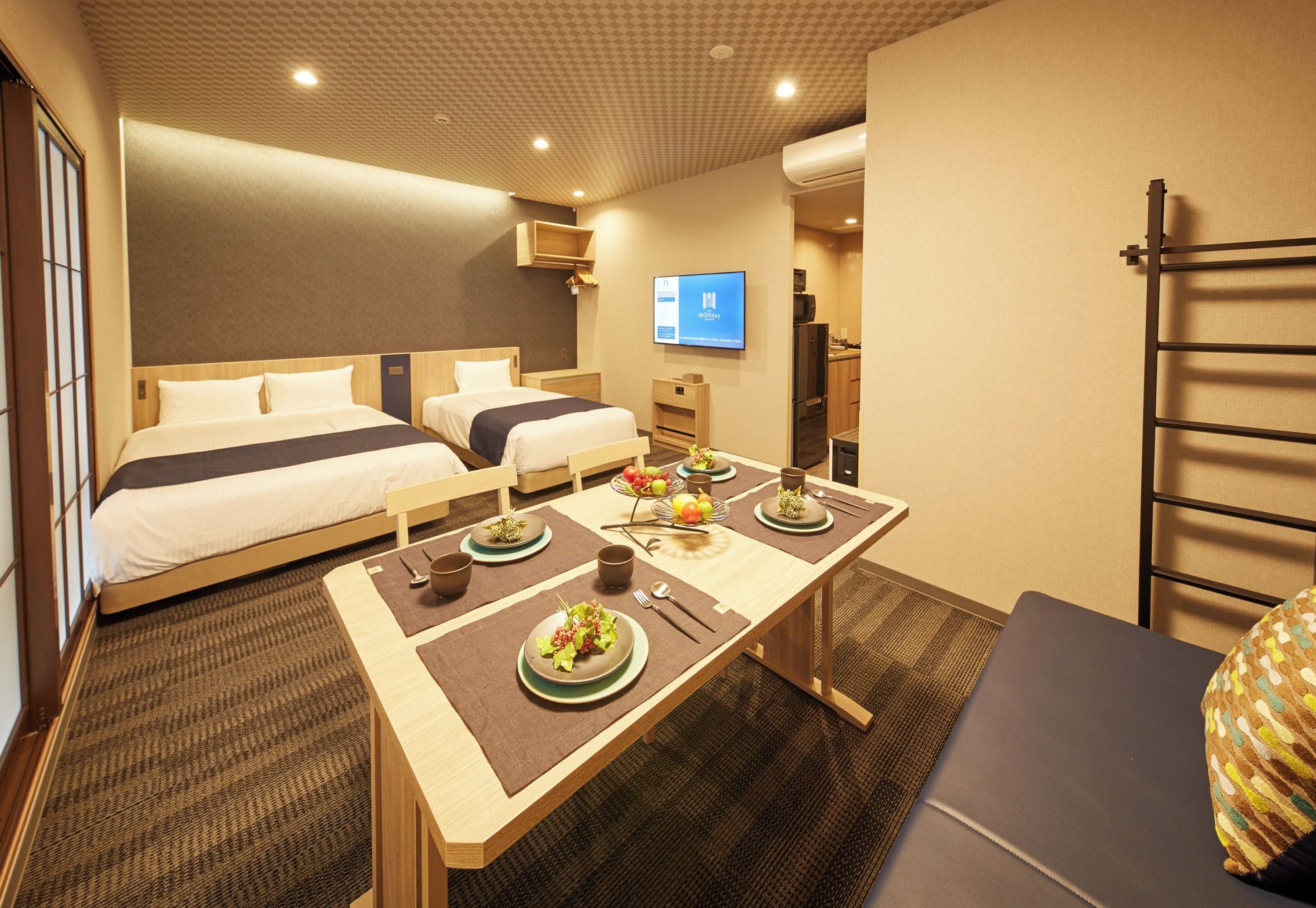 In-room safe, desk, iron/ironing board, WiFi (free)
