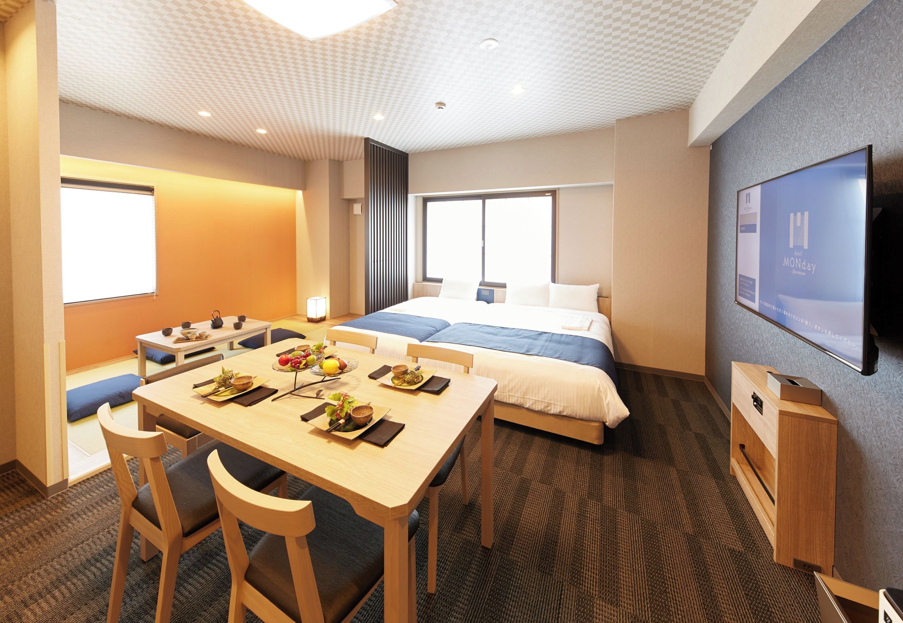 In-room safe, desk, iron/ironing board, WiFi (free)