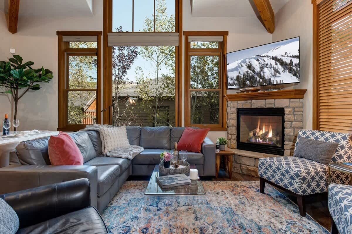 TV, fireplace, offices