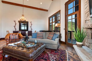 TV, fireplace - Abode at Arrowleaf Overlook | Elevate Your Vacation w/ Lux Mtn. Amenities, DV Access + Shuttle (Park City)