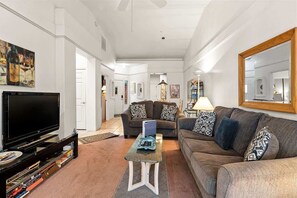 TV, fireplace, DVD player