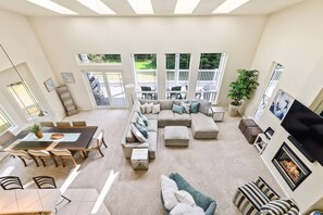 TV, ping pong - Forested Coastal Paradise With Views, Epic Game Room, Shuffle Board, Ping Pong, 1/2 Mile to Ocean (Rockaway Beach)