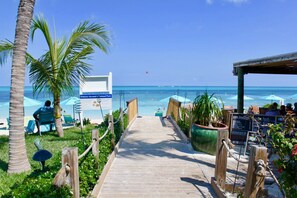 On the beach - #4104 beautiful updated, oceanfront Coral Gardens 
A 10% const disc. is applied. (The Bight Settlement)