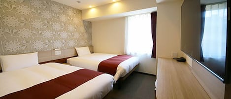 Desk, laptop workspace, blackout curtains, soundproofing