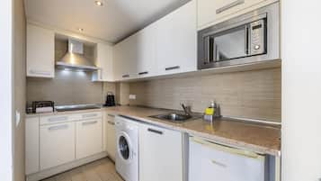 Fridge, microwave, toaster, highchair