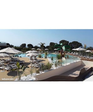 Piscine extérieure, piscine chauffée