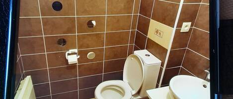 Shower, toilet paper