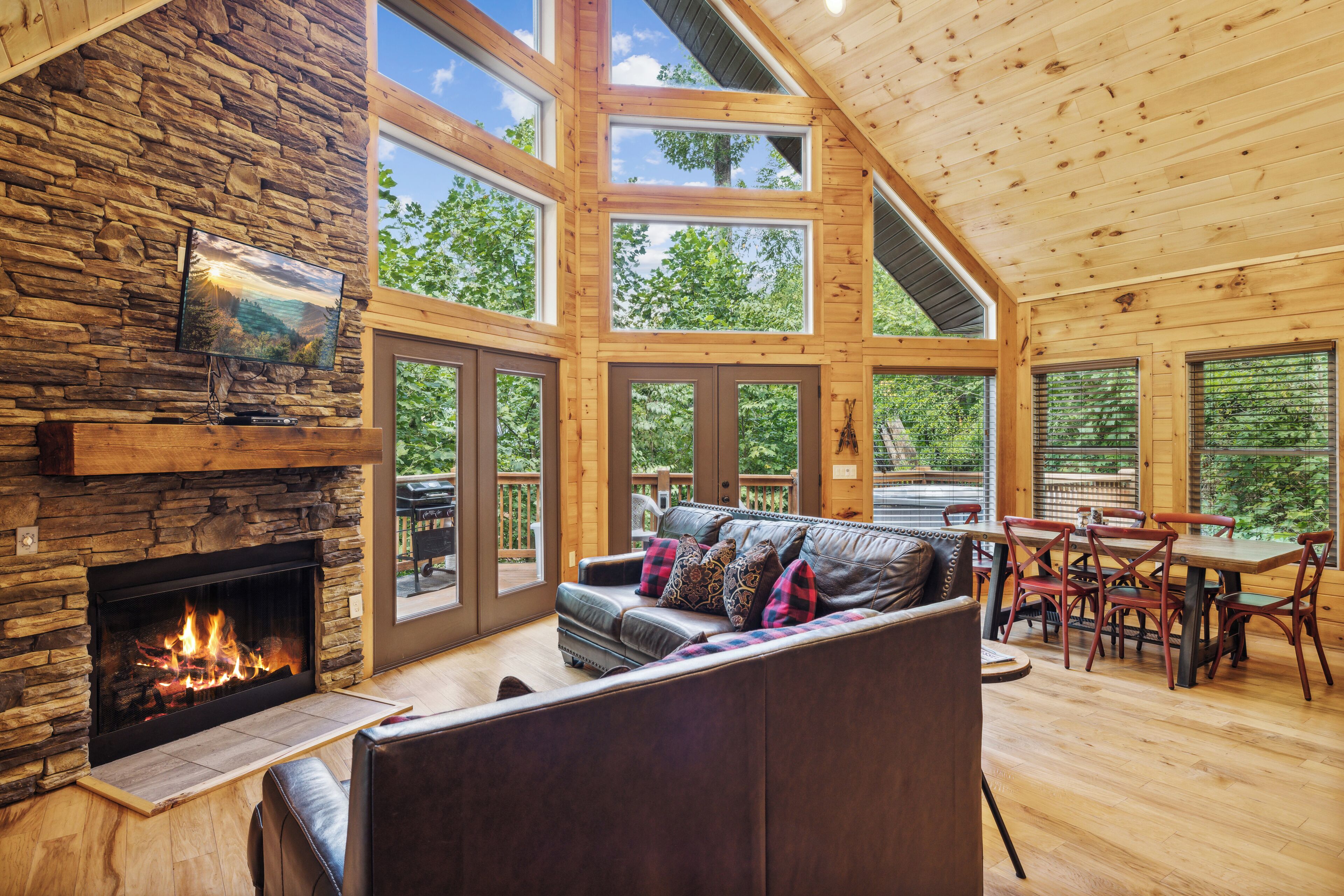 TV connectée, cheminée