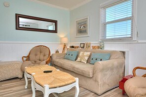 TV, DVD player, books, video library