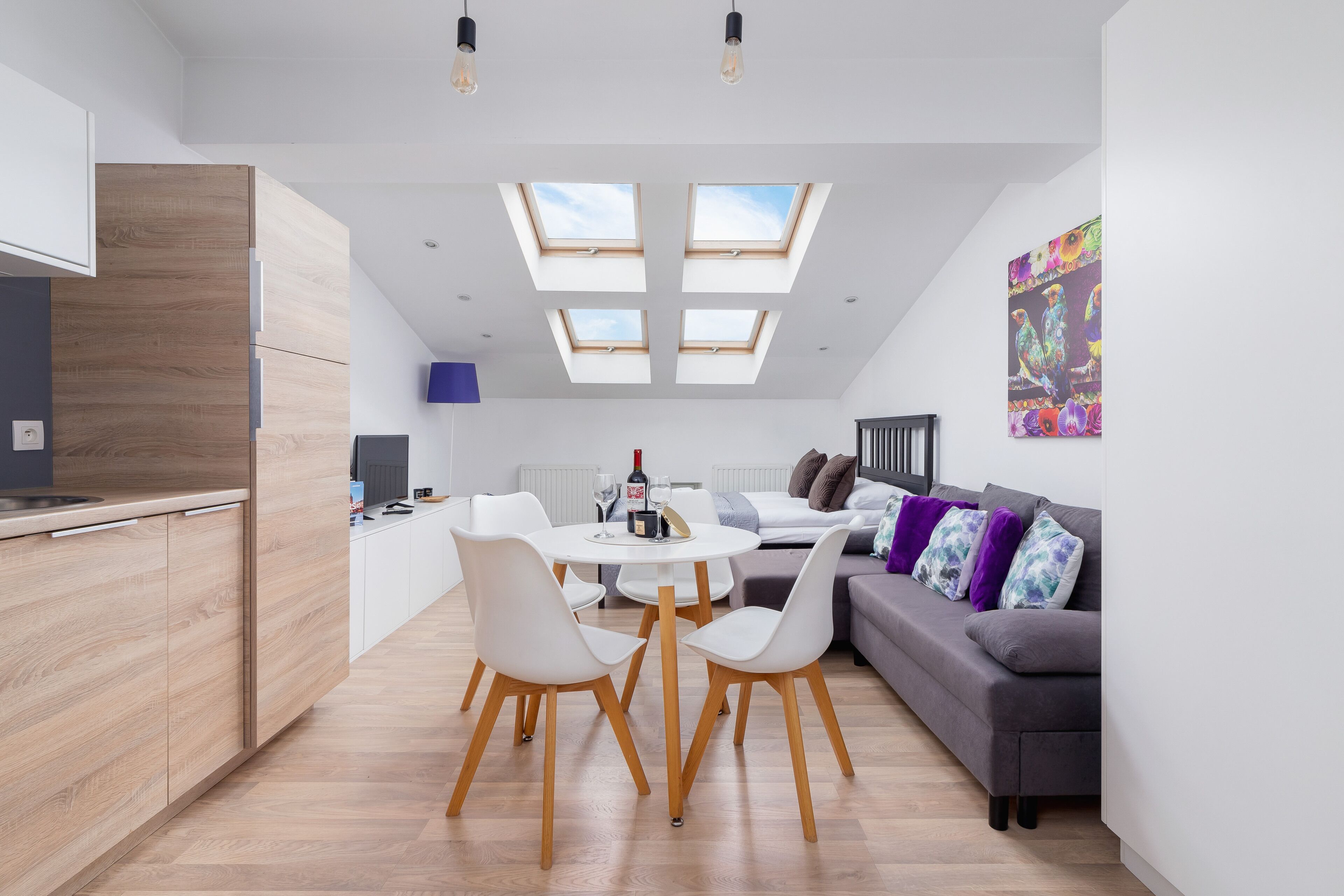 Studio, kjøkken | 3 soverom og sengetøy