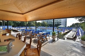 Outdoor pool, pool umbrellas, sun loungers - Hotel Sofia - All Inclusive (Varna)