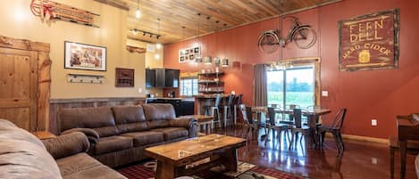 Smart TV, video games, DVD player, table football