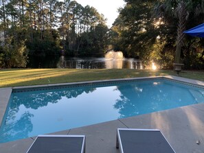 Outdoor pool, a heated pool