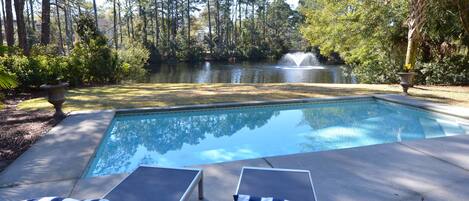 Outdoor pool, a heated pool